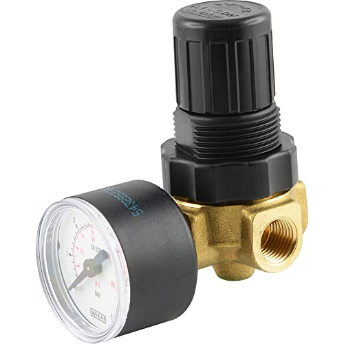 Fittingteile - Druckminderer für Wasser und Druckluft - Mini 330 l/min - Druckregler (Gewindegröße: G 1/8" - Regelbereich: 0,5-10 bar) von siwerk