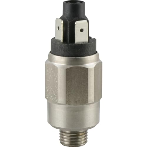 Fittingteile - Druckschalter mit Flachstecker - bis 70 bar für Hydrauliköl Druckluft Wasser (Edelstahl - Wechsler/Einstellbereich: 10-70 bar) von siwerk
