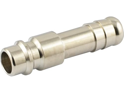 Fittingteile - Kupplungsstecker mit 9 mm Schlauchtülle NW 7,2 Standard Druckluftstecker Messing vernickelt von siwerk
