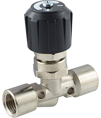 Fittingteile -Nadel-Absperrventile mit Schottgewinde für Schalttafeleinbau Messing vernickelt (Gewindegröße: G 1/2") von siwerk