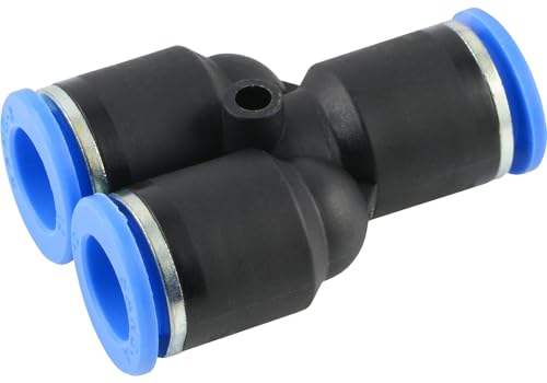Fittingteile - Pneumatik Steckverbinder Druckluft Steckanschlüsse Steckverschraubung (Ausführung: Y-Verbinder - Größe: 3 mm) von siwerk