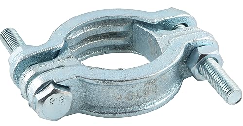 Schlauchklemmen 2-teilig mit losen Zungen - Temperguss verzinkt (Werkstoff: Temperguss verzinkt - Ø Spannbereich: 17-22 mm) von siwerk