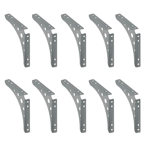 10 x siwitec Delta Line Konsole 200 x 200 mm in Aluweiss, Regalwinkel mit 95 kg Traglast, Regalträger von siwitec