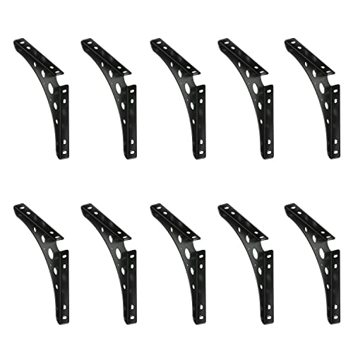 10 x siwitec Delta Line Konsole 200 x 200 mm in Schwarz, Regalwinkel mit 95 kg Traglast, Regalträger von siwitec
