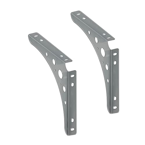 2 x siwitec Delta Line Konsole 200 x 200 mm in Aluweiss, Regalwinkel mit 95 kg Traglast, Regalträger 2 x siwitec Delta Line Konsole 200 x 200 mm in Aluweiss, Regalwinkel mit 95 kg Traglast, Regalträger von siwitec