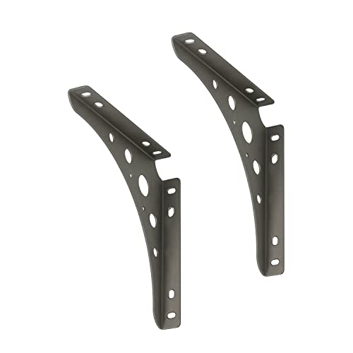 2 x siwitec Delta Line Konsole 300 x 300 mm in Stahlmatt, Regalwinkel mit 95 kg Traglast, Regalträger von siwitec