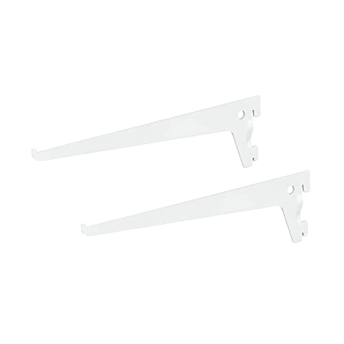 2 x siwitec Einlochträger 150 x 50 mm in Weiss, Regalhalter für ein Regalschienensystem von siwitec