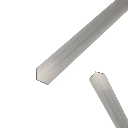 20 x siwitec Winkelprofil 2 m, BA-Profil, natur, Aluminium Profil 15 x 15 x 1 mm, Alu Schiene, Alu Winkel, L Profil Aluminium, Eckschienen Kantenschutpzrofil, Eckschutzprofil von siwitec