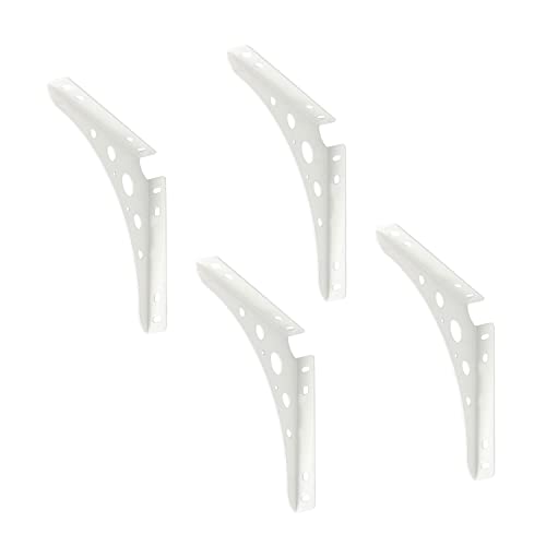 4 x siwitec Delta Line Konsole 200 x 200 mm in Weiss, Regalwinkel mit 95 kg Traglast, Regalträger von siwitec