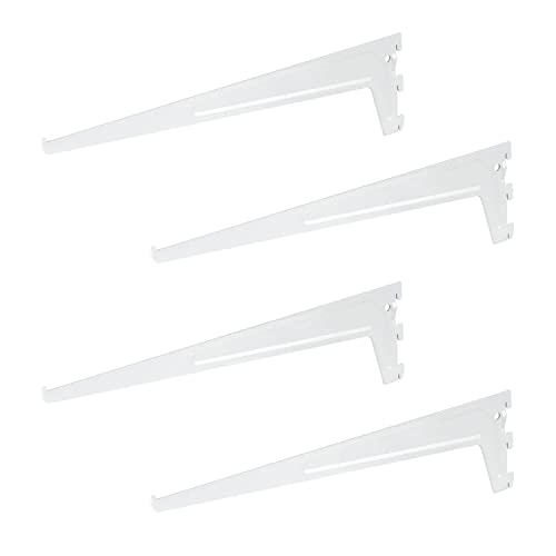 4 x siwitec Einlochträger 500 x 50 mm in Weiss, Regalhalter für ein Regalschienensystem von siwitec