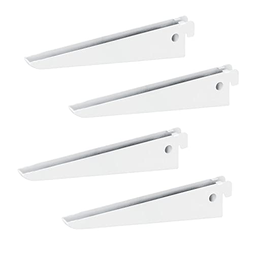 4 x siwitec U-Träger 170 x 50 mm in Weiss, Regalhalter für ein zweireihiges Regalschienensystem von siwitec