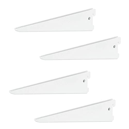 4 x siwitec U-Träger 220 x 50 mm in Weiss, Regalhalter für ein zweireihiges Regalschienensystem von siwitec