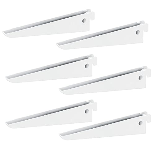 6 x siwitec U-Träger 170 x 50 mm in Weiss, Regalhalter für ein zweireihiges Regalschienensystem von siwitec