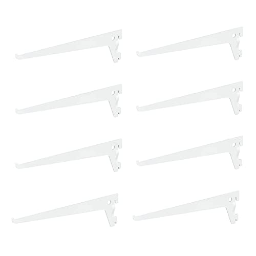 8 x siwitec Einlochträger 150 x 50 mm in Weiss, Regalhalter für ein Regalschienensystem von siwitec