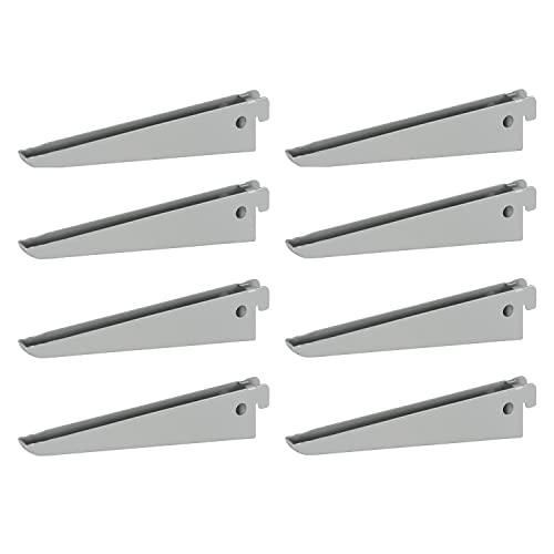 8 x siwitec U-Träger 170 x 50 mm in Aluweiss, Regalhalter für ein zweireihiges Regalschienensystem von siwitec