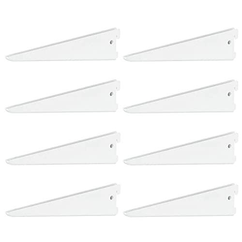 8 x siwitec U-Träger 270 x 50 mm in Weiss, Regalhalter für ein zweireihiges Regalschienensystem von siwitec