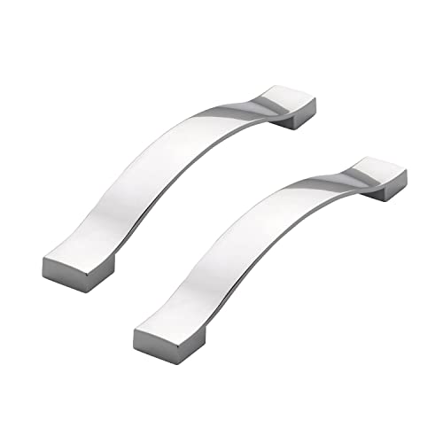 siwitec 2 x Möbelgriff 1750 mit 160 mm Lochabstand, Chrom glänzend, Griffe inkl. passender Anzahl M4 x 25 mm Schrauben von siwitec