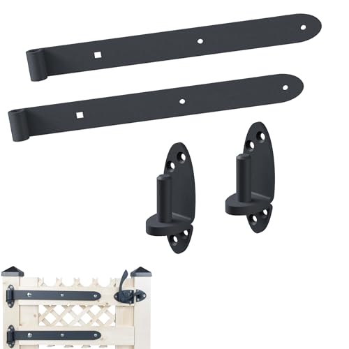 siwitec 2er Set Ladenband Ovado 400 mm mit engem Kloben, grau, verzinkt, Ø13 mm, Türband, Tür Scharnier Set, Torband für Gartentore siwitec 2er Set Ladenband Ovado 400 mm mit engem Kloben, grau, verzinkt, Ø13 mm, Türband, Tür Scharnier Set, Torband für Gartentore von siwitec