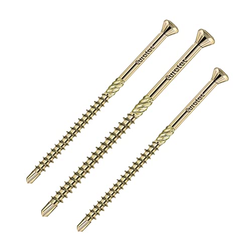 siwitec Glasleistenschrauben 500 Stück mit Zierkopf, TORX - TX10, Ø 3,2 x 40 mm, vermessingt, Holzschrauben von siwitec