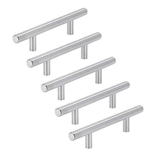 siwitec 5x Möbelgriff 1408 in Edelstahl mit 96 mm Lochabstand, Schrankgriffe, Griffe Möbel von siwitec