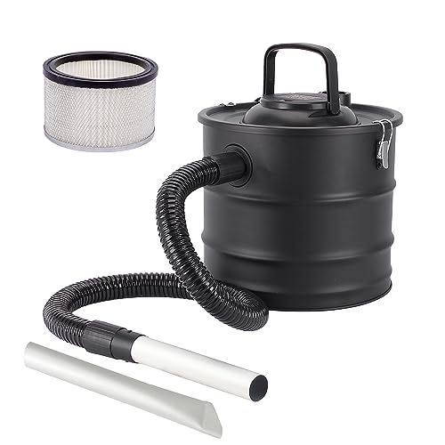 siwitec Aschesauger 1.200 Watt für Kamin mit HEPA-Filter, Ansaugleistung 18 kPA, 20 l Auffangbehälter mit Schnellverschlüssen und feuerfesten Aluminiumaufsätzen, Kaminstaubsauger von siwitec
