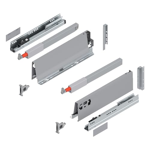 siwitec Blum TANDEMBOX antaro Frontauszug Reling D Vollauszug Grau RAL 9006 | M-Zarge | Schubladenschiene 350 mm Nennlänge | Belastbarkeit bis 30 kg | BLUMOTION Soft-Close | zum Anschrauben siwitec Blum TANDEMBOX antaro Frontauszug Reling D Vollauszug Grau RAL 9006 | M-Zarge | Schubladenschiene 350 mm Nennlänge | Belastbarkeit bis 30 kg | BLUMOTION Soft-Close | zum Anschrauben von siwitec