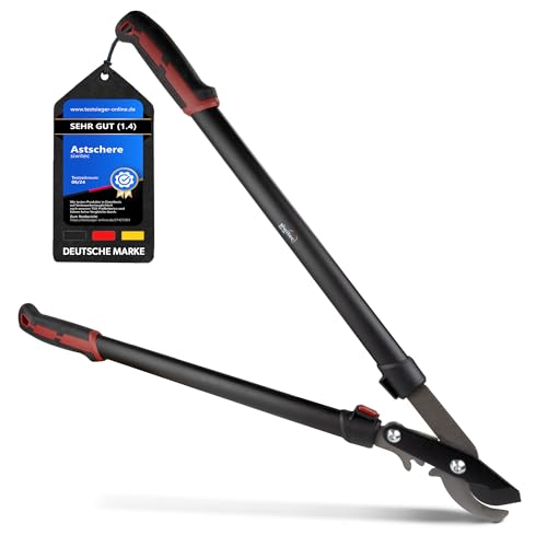 siwitec Bypass Getriebeastschere SG-20, Bypass Baumschere für frisches Holz bis zu Ø 40 mm, Astschere mit scharfer Klinge aus Kohlenstoffstahl, Länge: 75 cm, Baumschere, Gartenschere von siwitec