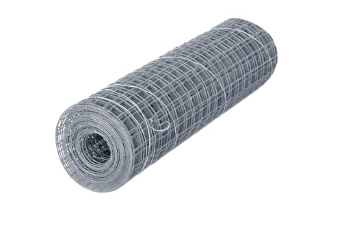 siwitec Drahtgitter verzinkt | 0,5 x 5 m | 12,7 x 12,7 mm Maschenweite | Hasendraht | Volierendraht | Kleintierzaun | Hühnerzaun | Maschendrahtzaun | Drahtgitter | Drahtgeflecht | Gitterzaun von siwitec