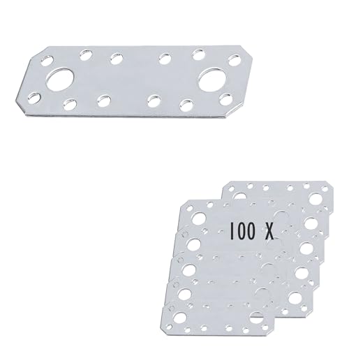 50 x siwitec Flachverbinder 96 x 35 x 2 mm Edelstahl, witterungsbeständige Lochplatte Holzverbinder, Lochblech Montageplatte, Flachstahl Edelstahl von siwitec