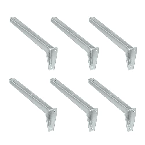 siwitec L-Profil-Konsole 480 x 130 x 65 mm | 6er-Set Regalwinkel mit 75 kg Traglast | Schwerlastträger für Regale | Profilkonsole | Regalträger siwitec L-Profil-Konsole 480 x 130 x 65 mm | 6er-Set Regalwinkel mit 75 kg Traglast | Schwerlastträger für Regale | Profilkonsole | Regalträger von siwitec