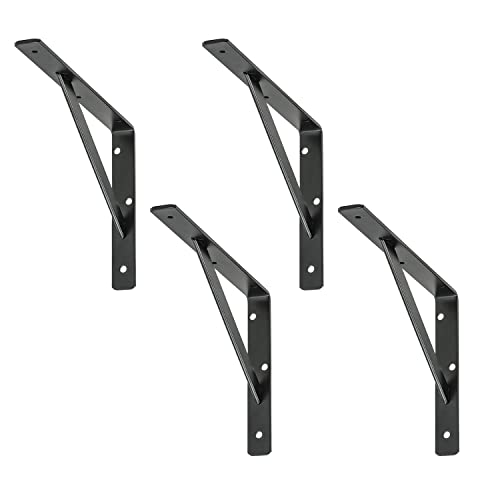 siwitec Regalhalterung 300 X 200 x 30 mm, schwarz, 4er-Set, Traglast 150 kg, Regalträger, Stegkonsole siwitec Regalhalterung 300 X 200 x 30 mm, schwarz, 4er-Set, Traglast 150 kg, Regalträger, Stegkonsole von siwitec