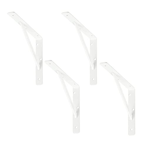 siwitec Regalhalterung 400 X 250 x 30 mm, weiß, 4er-Set, Traglast 150kg, Regalträger, Stegkonsole von siwitec