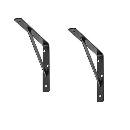 siwitec Regalhalterung 500 X 330 x 30 mm, schwarz, 2er-Set, Traglast 150 kg, Regalträger, Stegkonsole von siwitec