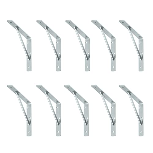 siwitec Regalhalterung 550 x 360 x 30 mm, verzinkt, 10er-Set, 150kg Traglast,Regalträger, Stegkonsole von siwitec