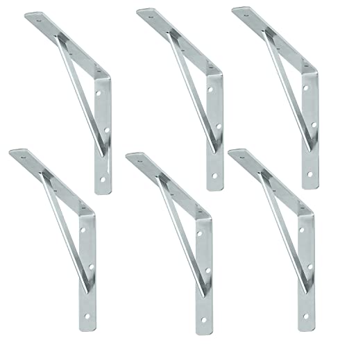 siwitec Regalhalterung 550 x 360 x 30 mm, verzinkt, 6er-Set, 150kg Traglast, Regalträger, Stegkonsole siwitec Regalhalterung 550 x 360 x 30 mm, verzinkt, 6er-Set, 150kg Traglast, Regalträger, Stegkonsole von siwitec