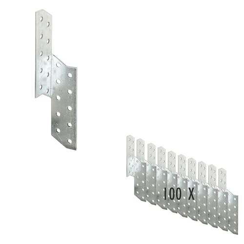 siwitec Sparrenpfettenanker aus sendzimirverzinktem Stahl | rechts 32 x 32 x 170 mm | 100 Stück | Dachsparren | Anker von siwitec