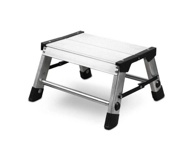 siwitec Trittleiter Aluminium-Klapptritt 1 Stufe Klappbar Leiter Klappleiter Trittleiter T (Packung, Einsatz in unterschiedlichsten Situationen möglich) von siwitec