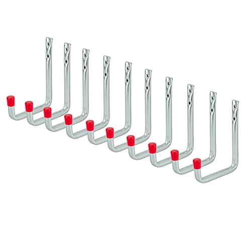 siwitec Wandhaken U-Form 148 x 114 mm verzinkt, 10er Set, Traglast: 25 kg, Schwerlasthaken, abgewinkelt von siwitec