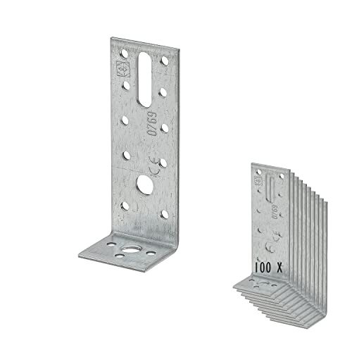 100 x siwitec Winkelverbinder 90 x 35 x 40 mm, sendzimirverzinkter Stahl, witterungsbeständiger Holzverbinder, Schwerlastverbinder für Holzkonstruktionen, Stahlwinkel, Bauwinkel, Stahlverbinder 100 x siwitec Winkelverbinder 90 x 35 x 40 mm, sendzimirverzinkter Stahl, witterungsbeständiger Holzverbinder, Schwerlastverbinder für Holzkonstruktionen, Stahlwinkel, Bauwinkel, Stahlverbinder von siwitec