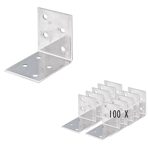 siwitec Winkelverbinder aus rostfreiem Edelstahl | 50 x 50 x 40 mm | 100 Stück | Holzverbinder mit Korrosionsschutz | gleichschenklig | für leichte Holzkonstruktionen siwitec Winkelverbinder aus rostfreiem Edelstahl | 50 x 50 x 40 mm | 100 Stück | Holzverbinder mit Korrosionsschutz | gleichschenklig | für leichte Holzkonstruktionen von siwitec