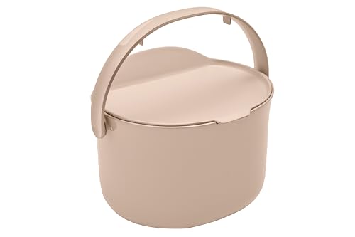 Skaza Daily Biomülleimer Küche 3,3 Liter – mit Deckel und Henkel – Einhändiges Öffnen – Abfalleimer aus Postconsumer-Recyceltem Kunststoff (Cappuccino) von skaza Exceeding Expectations.