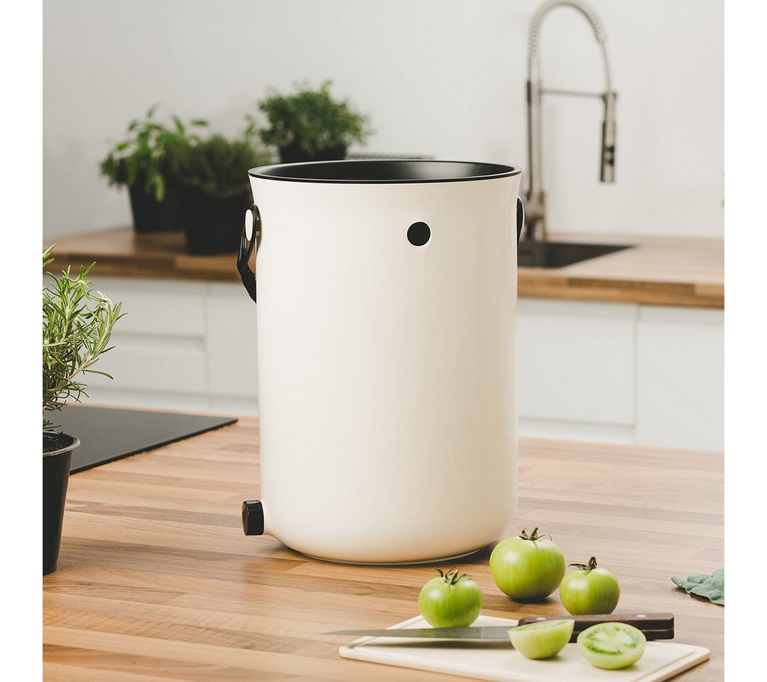 skaza Exceeding Expectations Biomülleimer Bokashi Organko 2, Küchenkomposter 9,6L Geruchsdicht Bokashi Fermentation mit Zubehör von skaza Exceeding Expectations