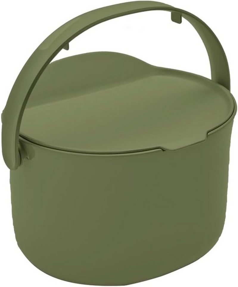 skaza Exceeding Expectations Biomülleimer Organko Daily Bin, Biomülleimer 3,3L mit Deckel Geruchsstopp Arbeitsplatte Recycelt Olive von skaza Exceeding Expectations