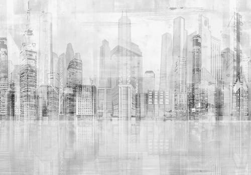 skdhlifpj Fototapete 3d Effekt Stadt Landschaft 250cmx175cm Wandbild xxl Schlafzimmer wohnzimmer Retro Abstrakte Schwarz-Weiße Wolkenkratzer Wandbelag Wanddeko skdhlifpj Fototapete 3d Effekt Stadt Landschaft 250cmx175cm Wandbild xxl Schlafzimmer wohnzimmer Retro Abstrakte Schwarz-Weiße Wolkenkratzer Wandbelag Wanddeko von skdhlifpj