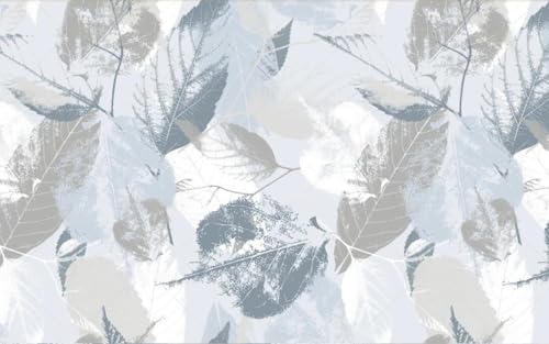 skdhlifpj Fototapete 3d Effekt Vintage-Blätter 430cmx300cm Wandbild xxl Schlafzimmer wohnzimmer Blaue Blütenblätter Mit Blattadern Wandbelag Wanddeko von skdhlifpj