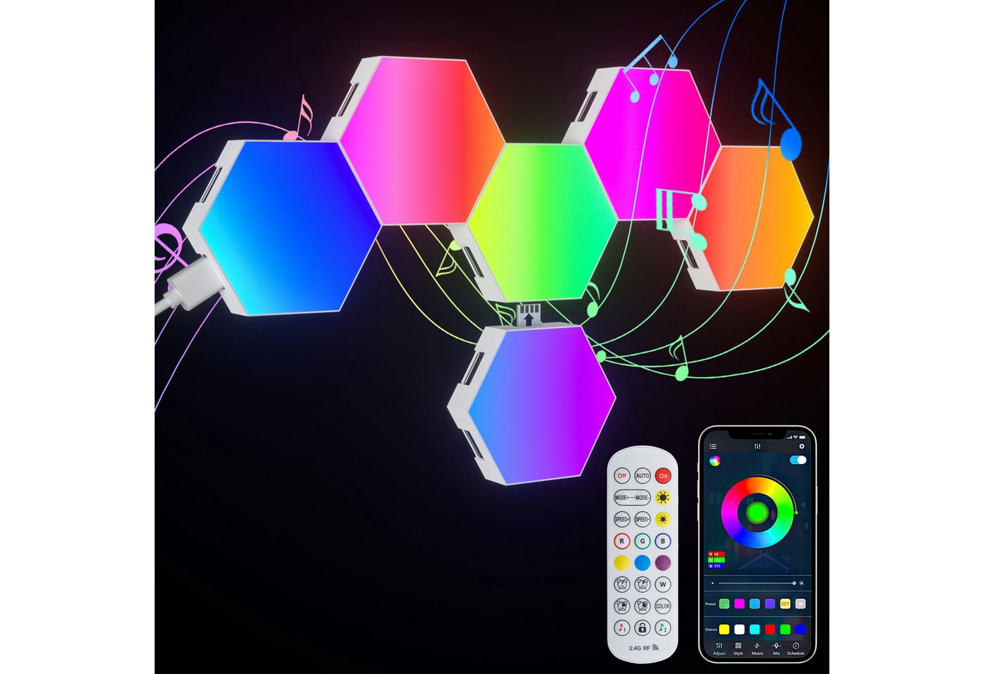 skelo LED Wandleuchte LED Sechseck Gaming Wandleuchte, 8-12PCS Hexagon RGB LED Panel, Gamer Lampe, Sechseck Waben Gaming Deko Wand Licht, Led Hexagon, Farbwechsel, Helligkeitseinstellung, Geschwindigkeitskontrolle, Zeiteinstellung und Musiksynchronisation, 16 Millionen Farben, RGB-Technologie, weiche Beleuchtung ohne Flackern skelo LED Wandleuchte LED Sechseck Gaming Wandleuchte, 8-12PCS Hexagon RGB LED Panel, Gamer Lampe, Sechseck Waben Gaming Deko Wand Licht, Led Hexagon, Farbwechsel, Helligkeitseinstellung, Geschwindigkeitskontrolle, Zeiteinstellung und Musiksynchronisation, 16 Millionen Farben, RGB-Technologie, weiche Beleuchtung ohne Flackern von skelo