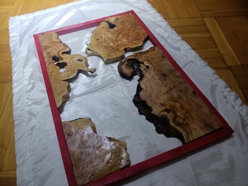 Live Edge Olive Root Slab Set for DIY River Table, Ready to be Resin Table, Cleared Wood Slab for Epoxy Resin Wood Project (40x60cm) von skilled hands