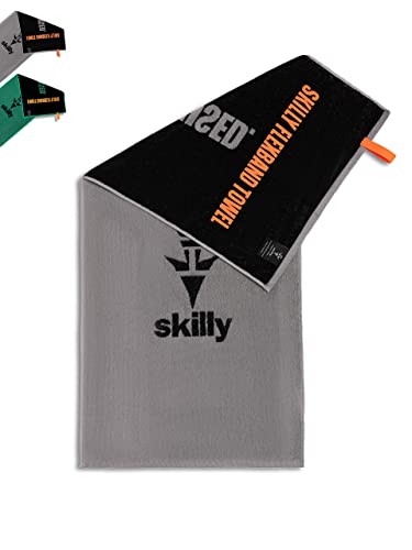 skilly FBT120 Fitness Handtuch I 120x50cm I Designed in Deutschland hergestellt in Portugal I Funktionshandtuch mit Antirutsch- Funktion aus hochwertiger Öko-Tex zertifizierter Baumwolle von skilly
