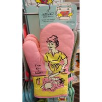 Ofenhandschuh - Retro Fun Ich Habe Ein Messer von skippingstonemugs