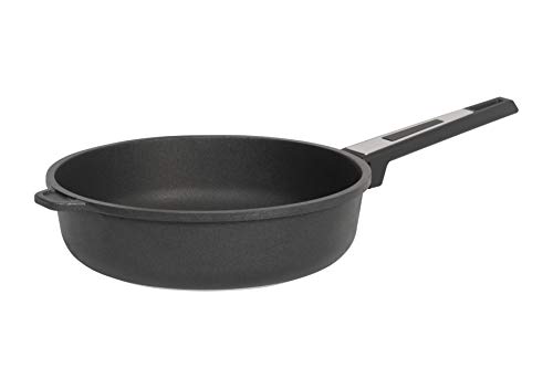 SKK 2361 Titan Induction, Guss-Schmorpfanne ø 26cm, antihaft-beschichtete Pfanne, induktionsgeeignet, hoher Rand, keramisch verstärkt, mit festem Griff, Backofen-fest, Made in Germany von SKK